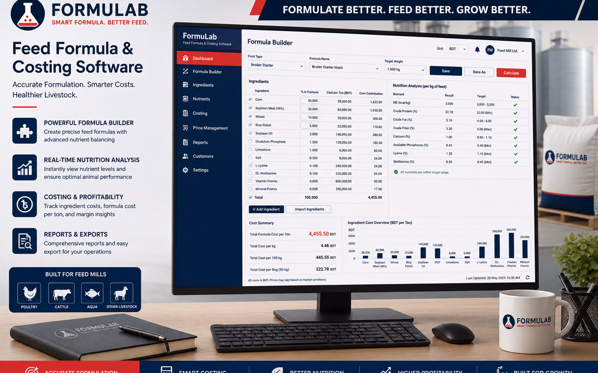 Feed Formula & Costing Software software preview