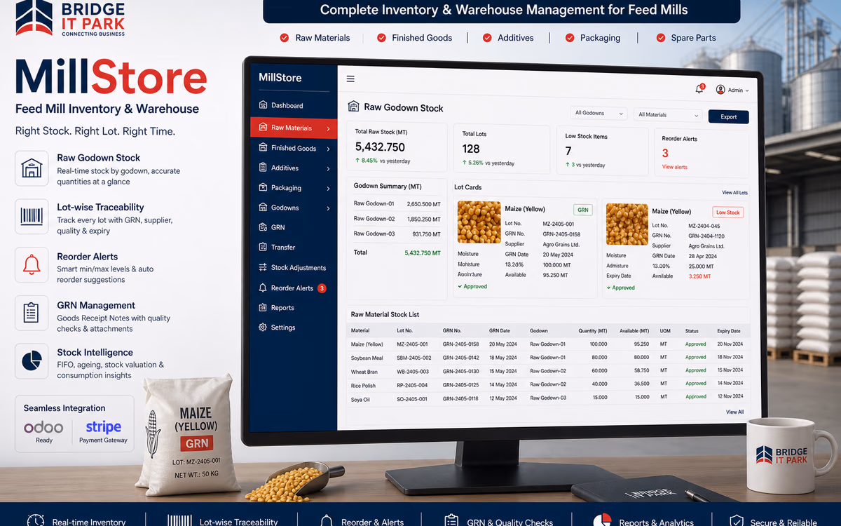 Feed Mill Inventory & Warehouse software preview