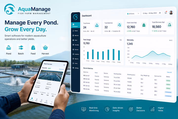 Fish Farm Management software preview