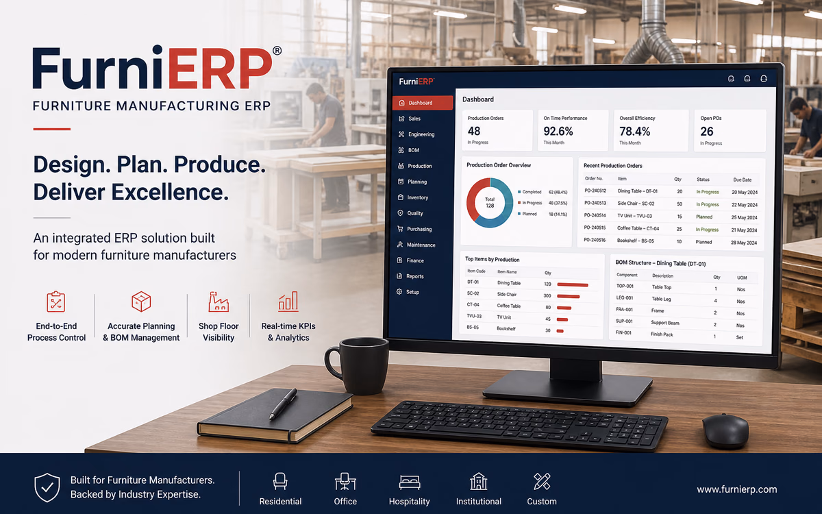 Furniture Manufacturing ERP software preview