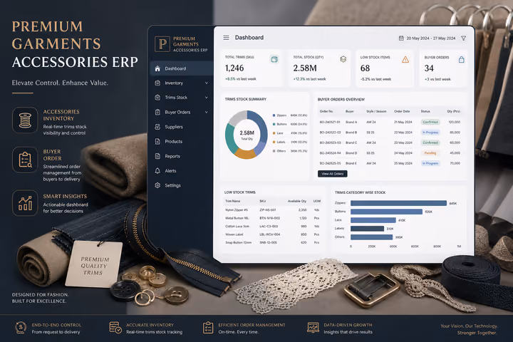 Garments Accessories ERP preview