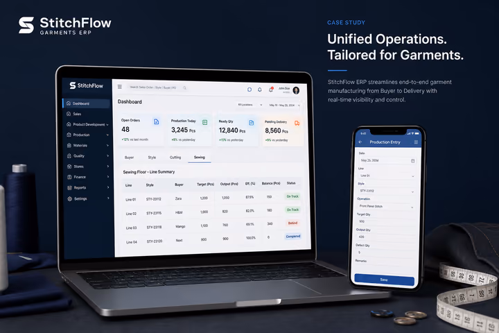 Garments ERP software preview