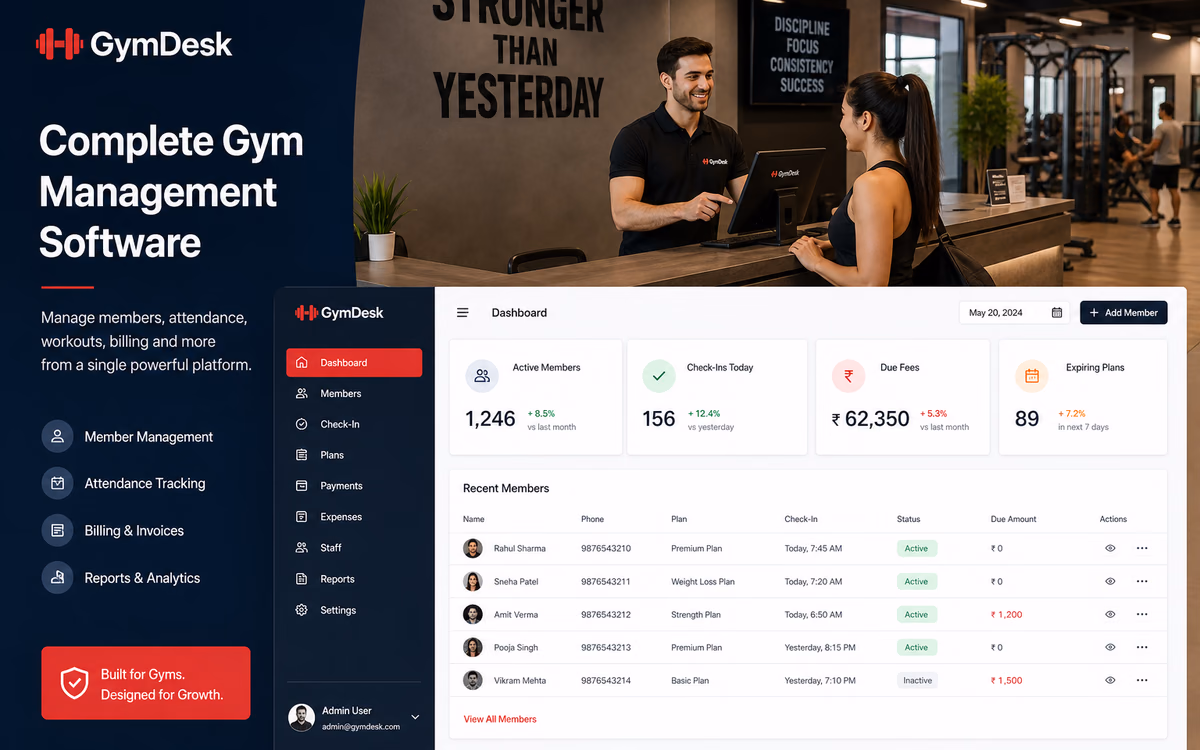Gym & Fitness Management Software software preview