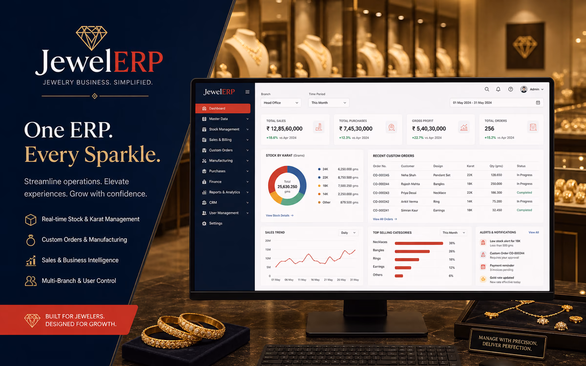 Jewelry ERP Software software preview