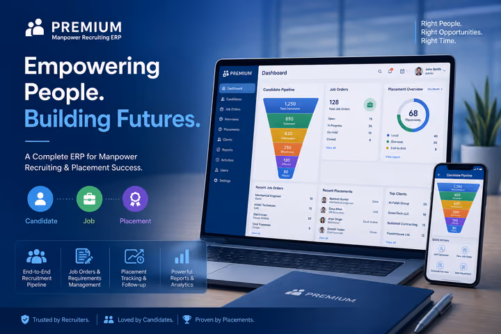 Manpower & Recruiting Management software preview