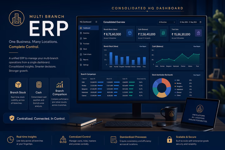 Multi-Branch Business Management software preview