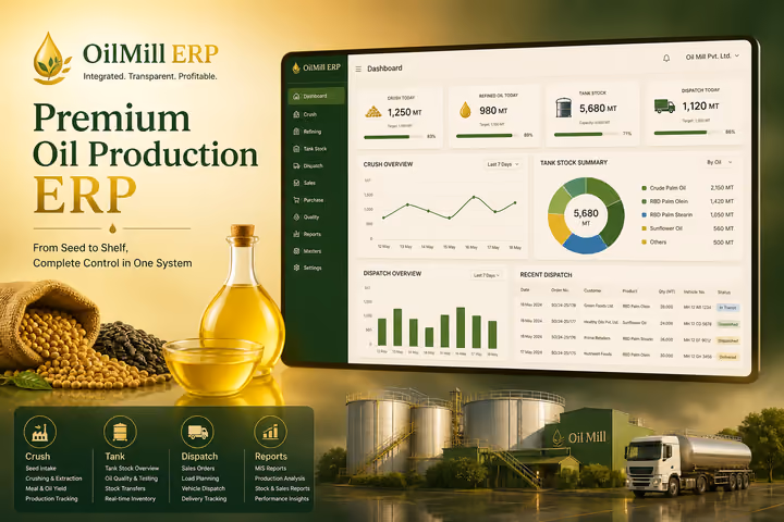 Mustard Oil Production Management software preview