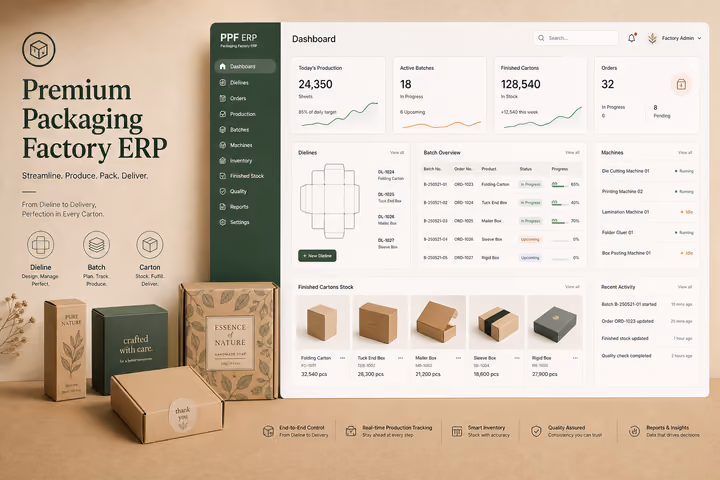 Packaging Factory Management software preview