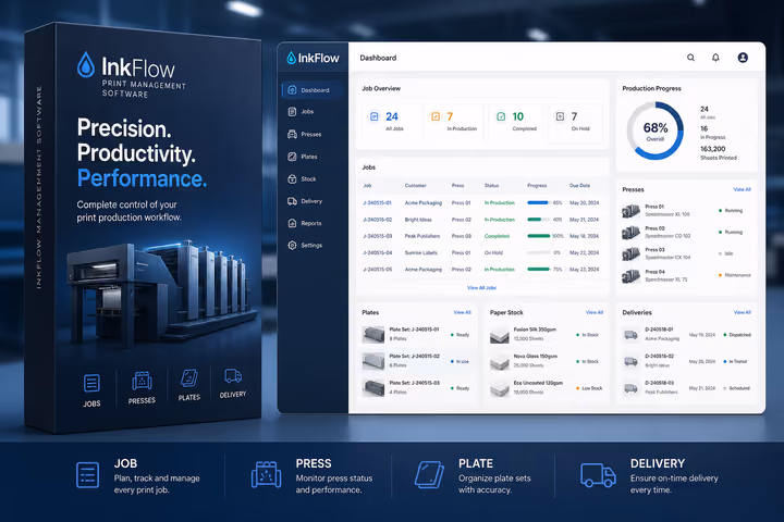 Printing Press Management software preview