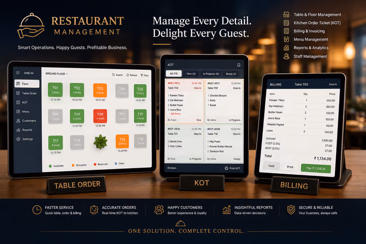 Restaurant Management software preview