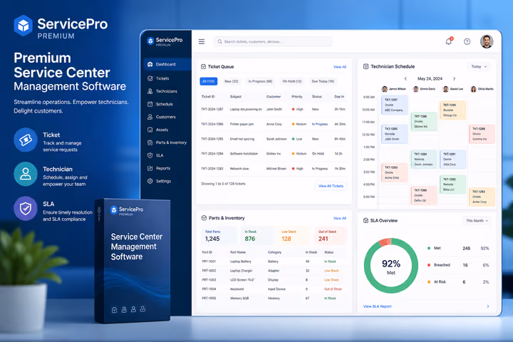 Service Center Management preview