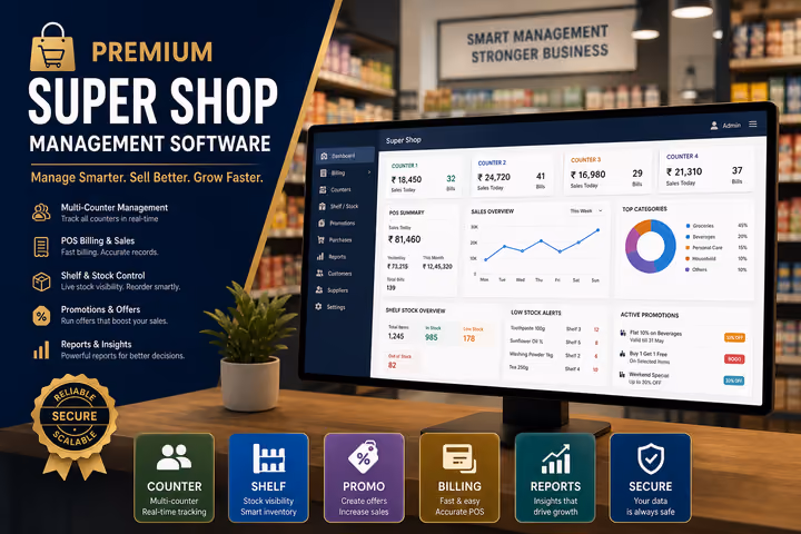 Super Shop Management software preview
