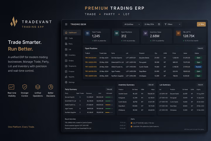 Trading ERP preview