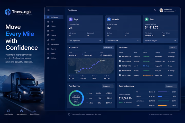 Transport Management software preview