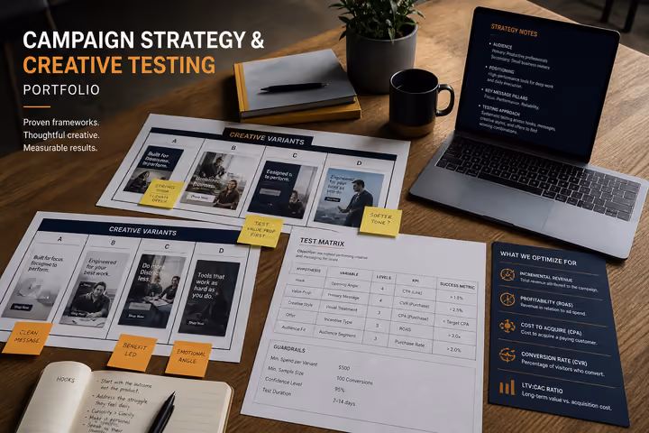 Campaign Strategy & Creative Testing marketing preview