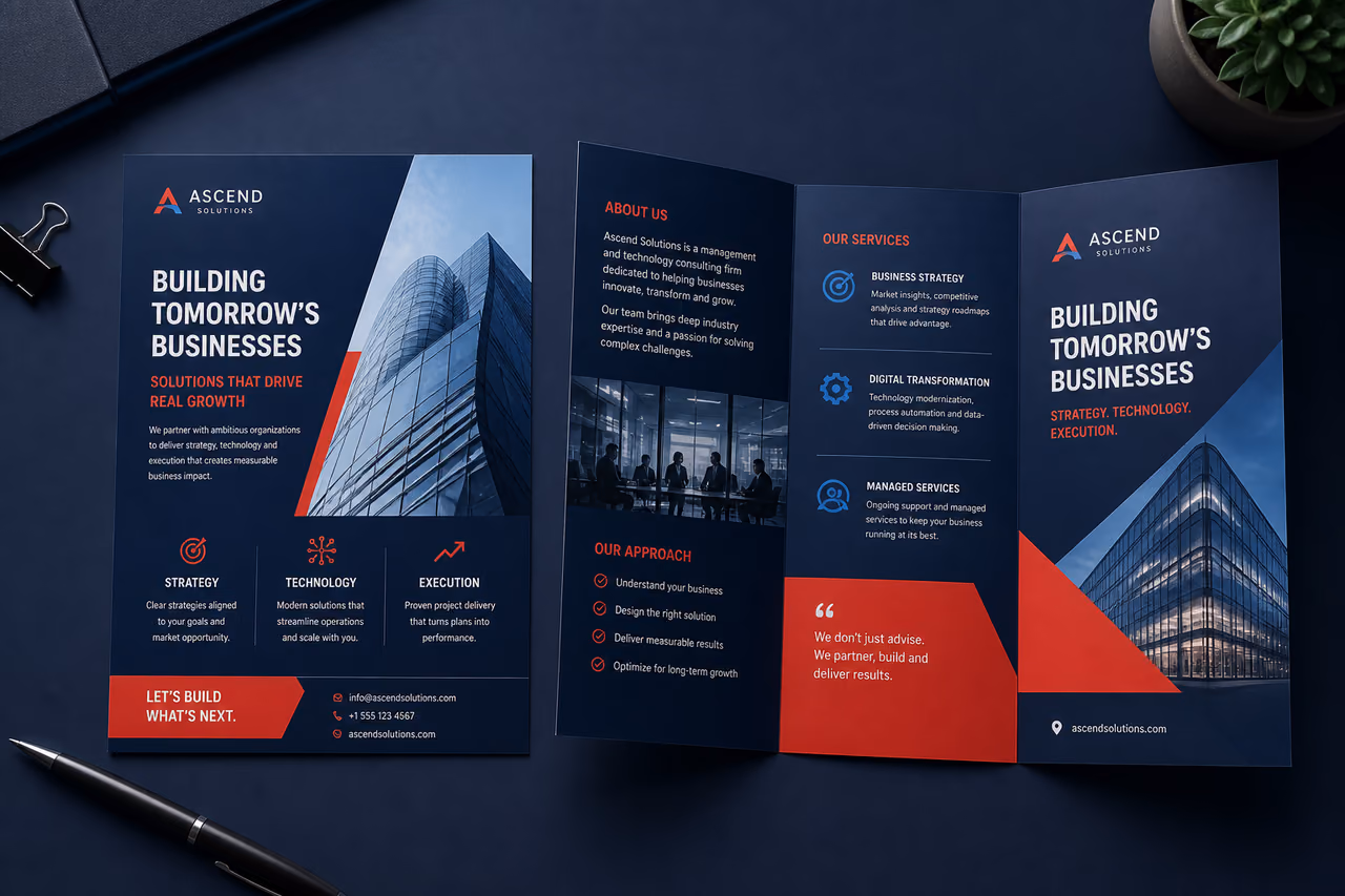 Brochure & Flyer Design — Flyer Front