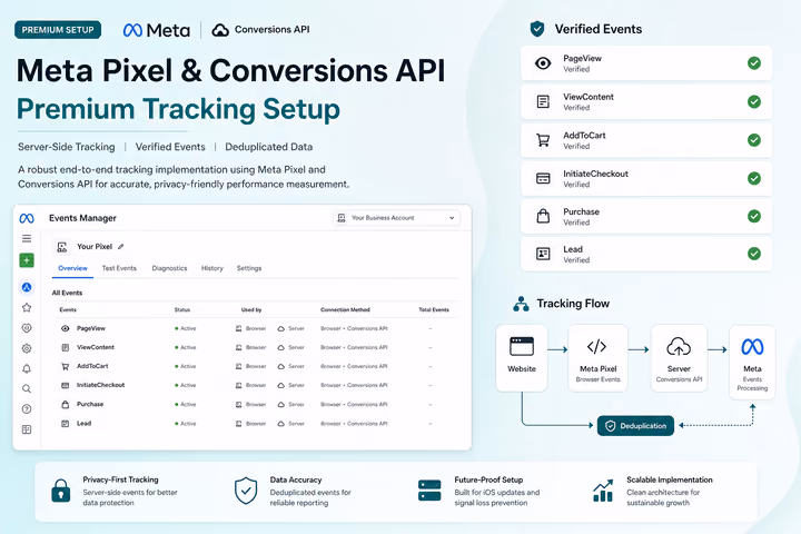 Meta Pixel & Conversion API Setup marketing preview