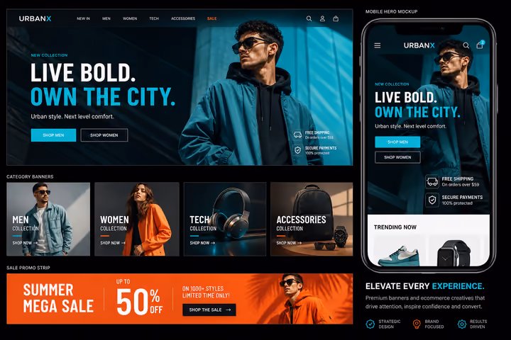 Web Banner & E-commerce Creative marketing preview