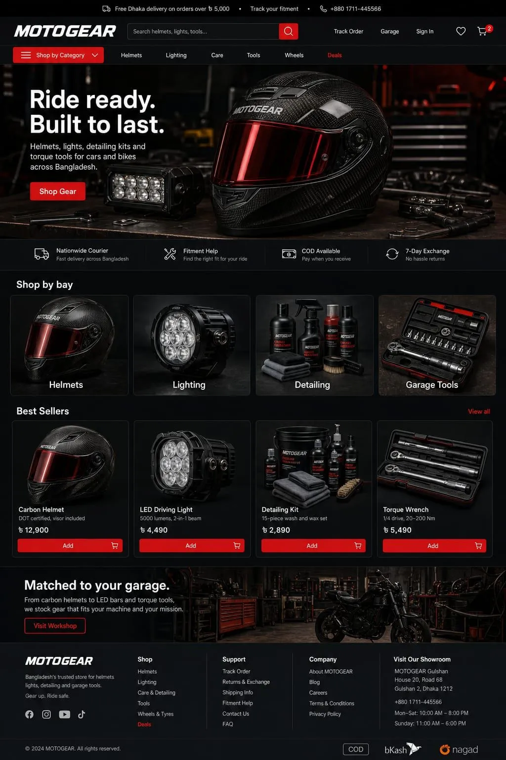 MOTOGEAR Homepage page