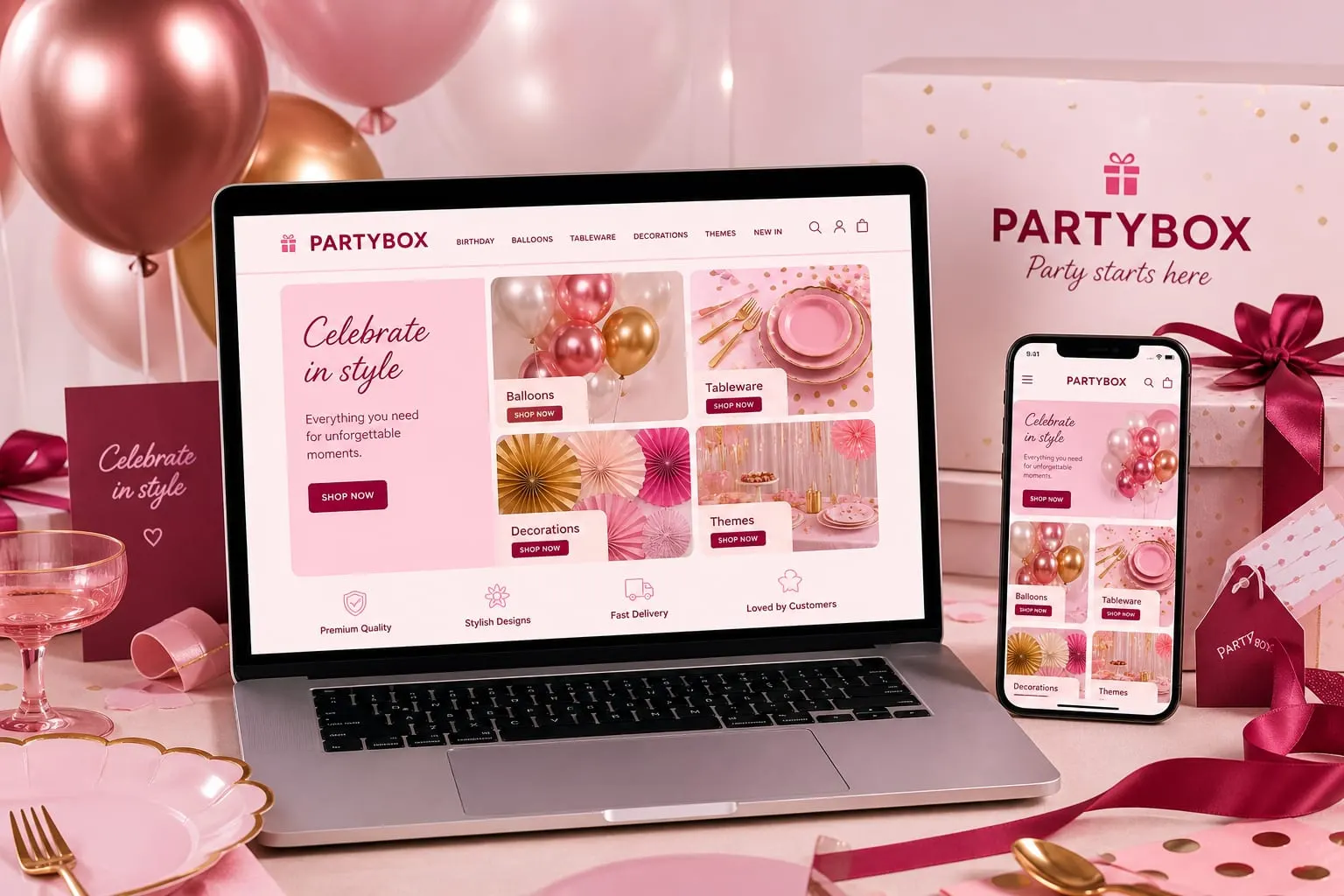 PARTYBOX website template preview