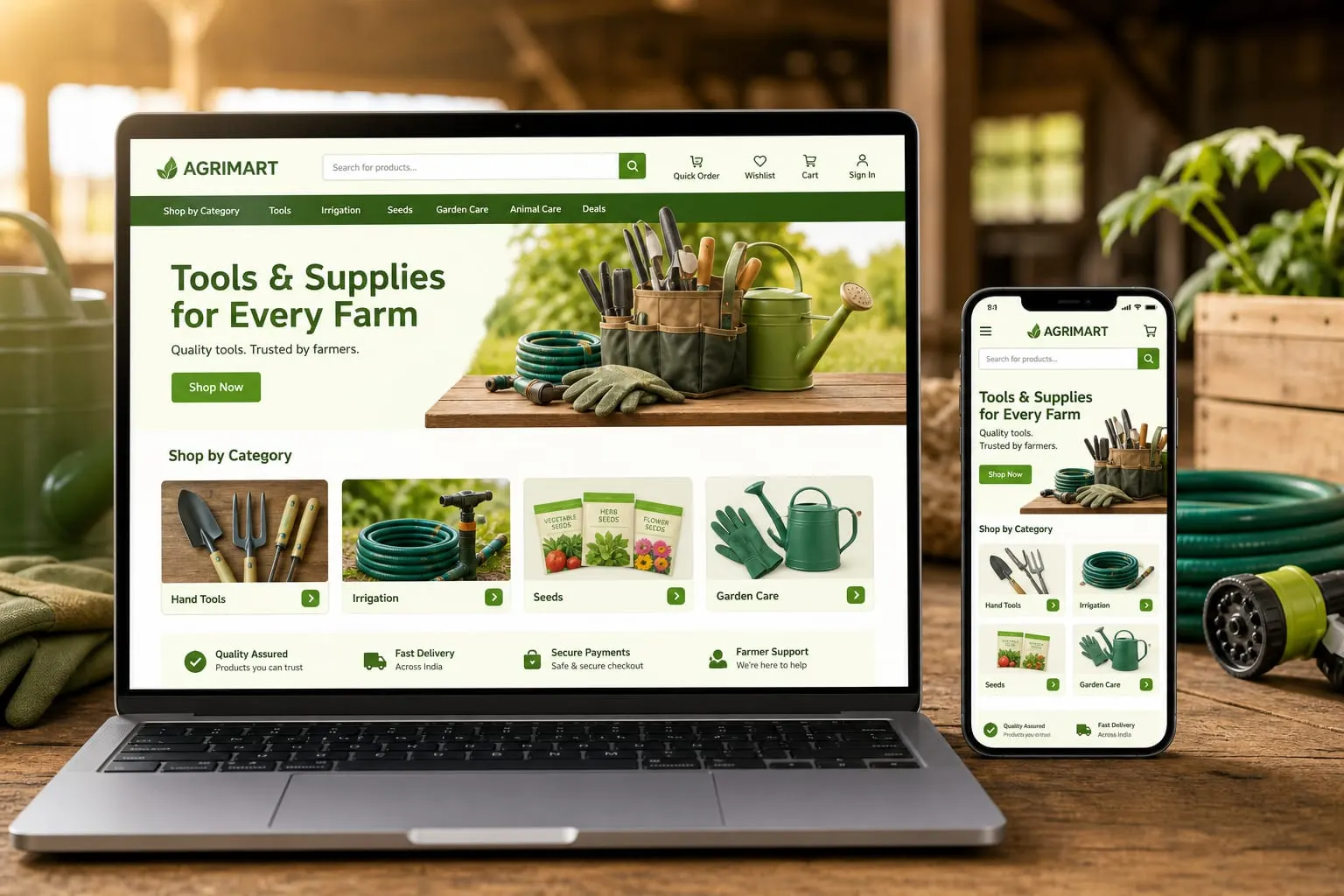 AGRIMART website template preview