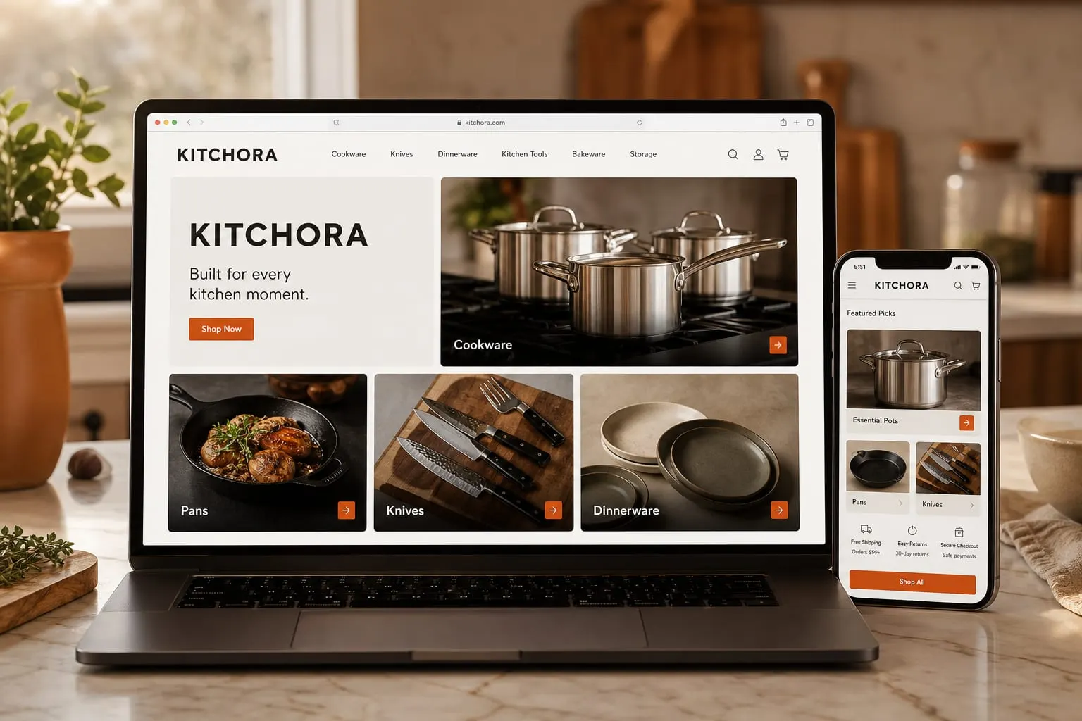 KITCHORA website template preview