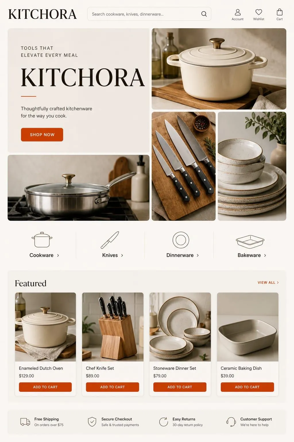 KITCHORA Homepage page