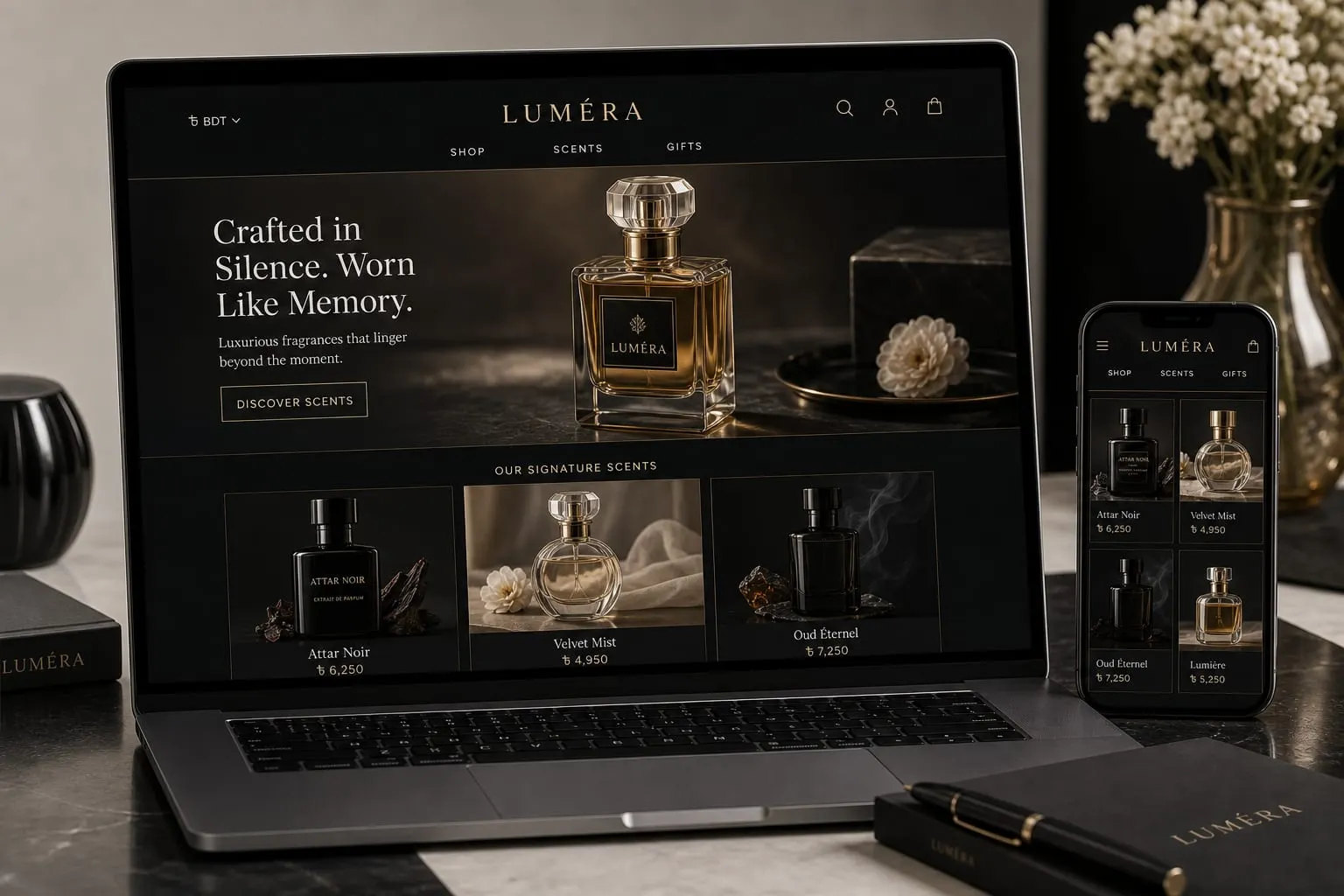 LUMÉRA website template preview