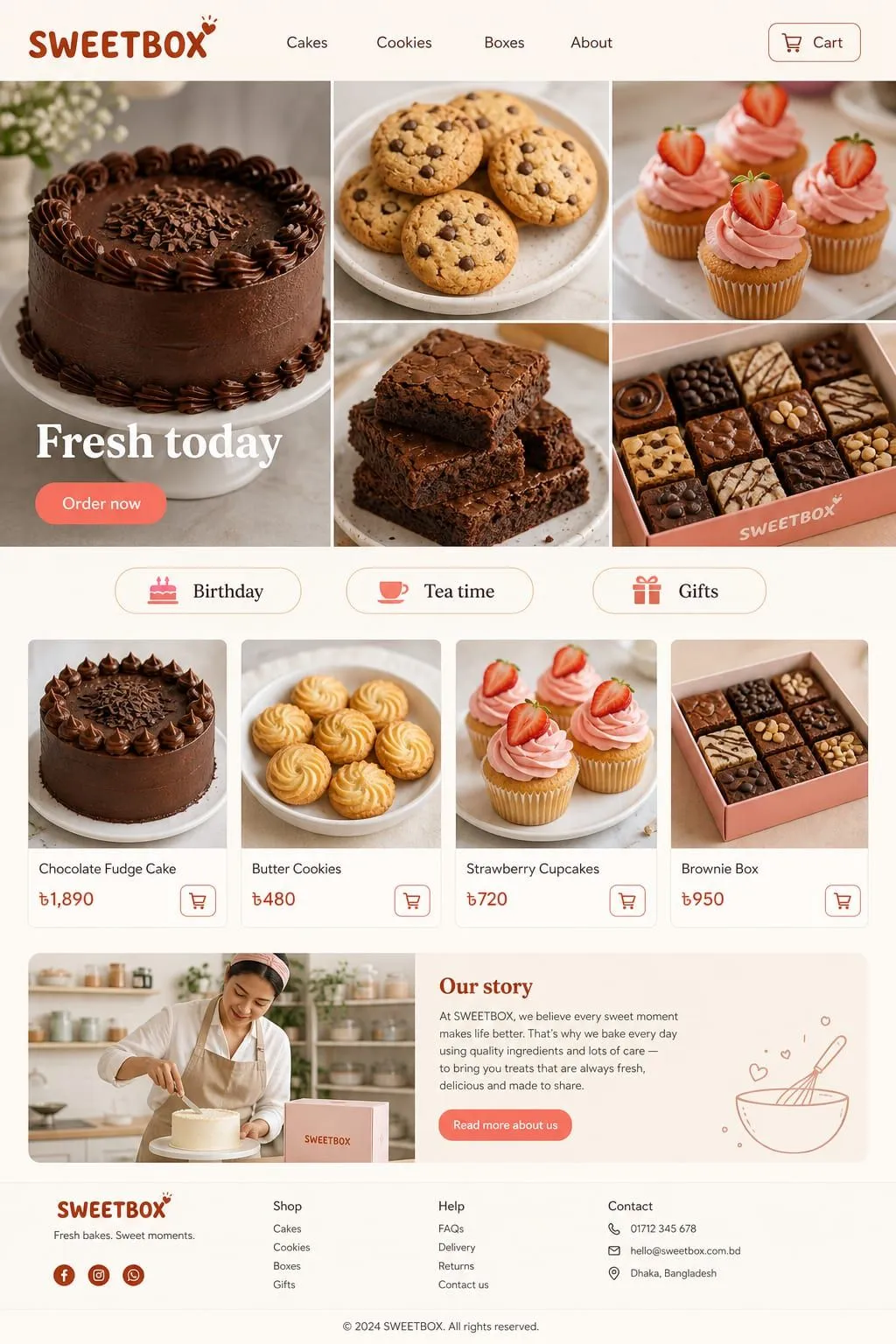 SWEETBOX Homepage page