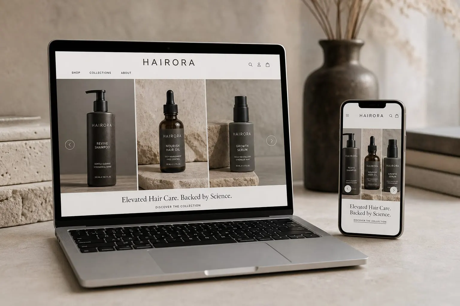 HAIRORA website template preview