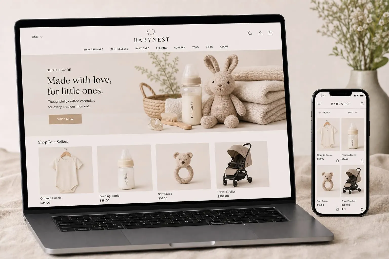 BABYNEST website template preview