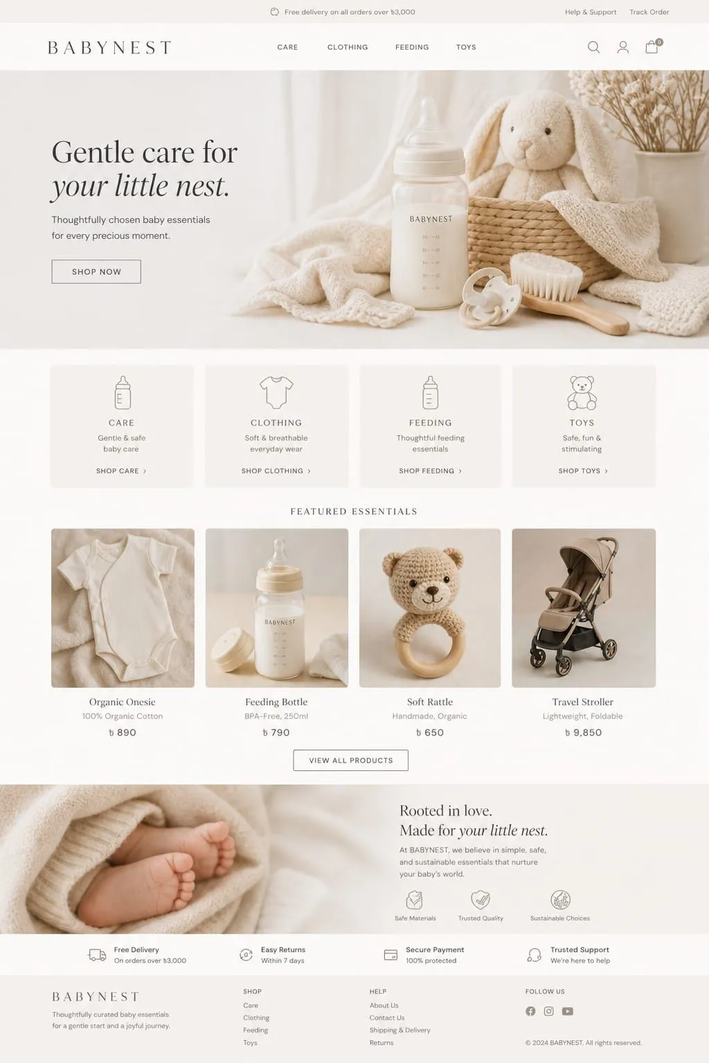 BABYNEST Homepage page