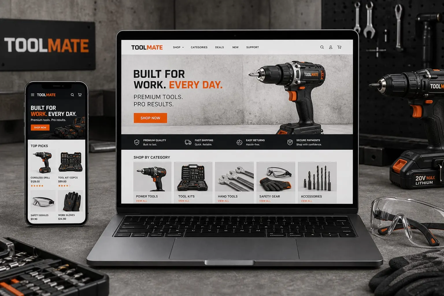 TOOLMATE website template preview