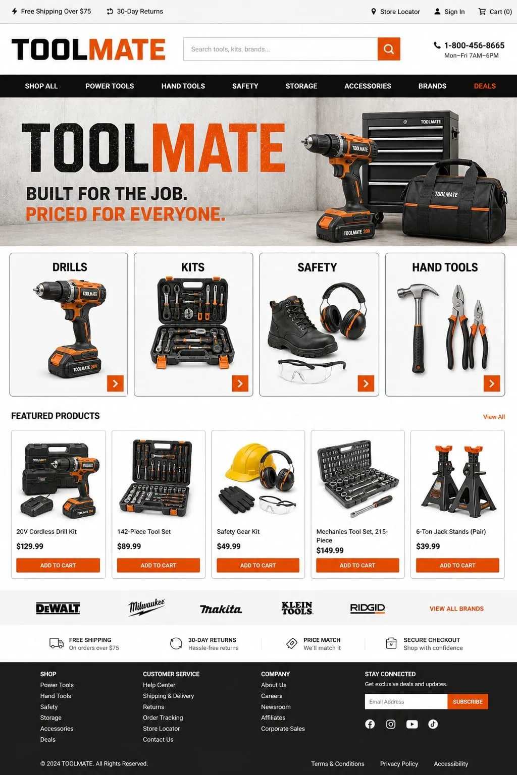 TOOLMATE Homepage page