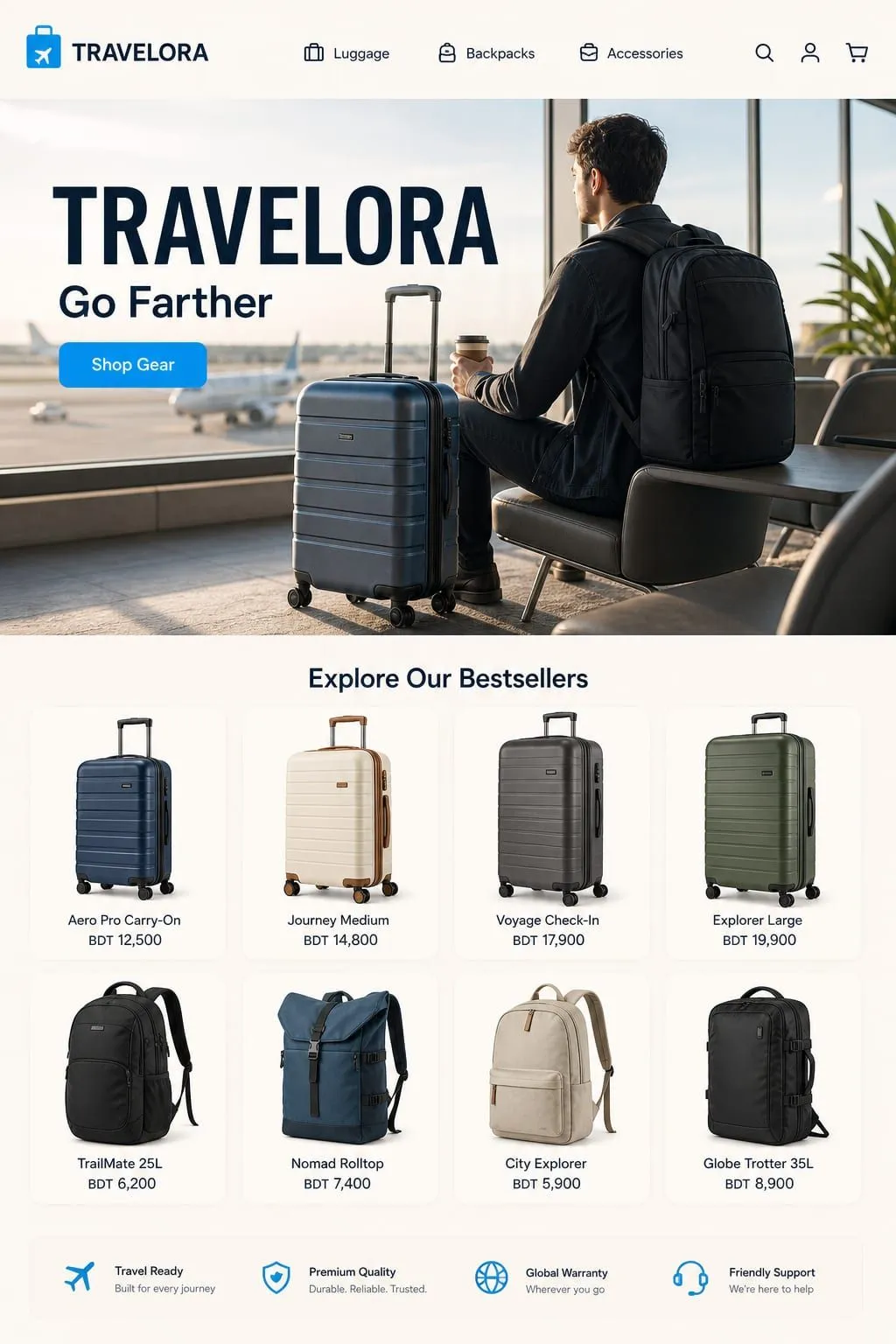 TRAVELORA Homepage page
