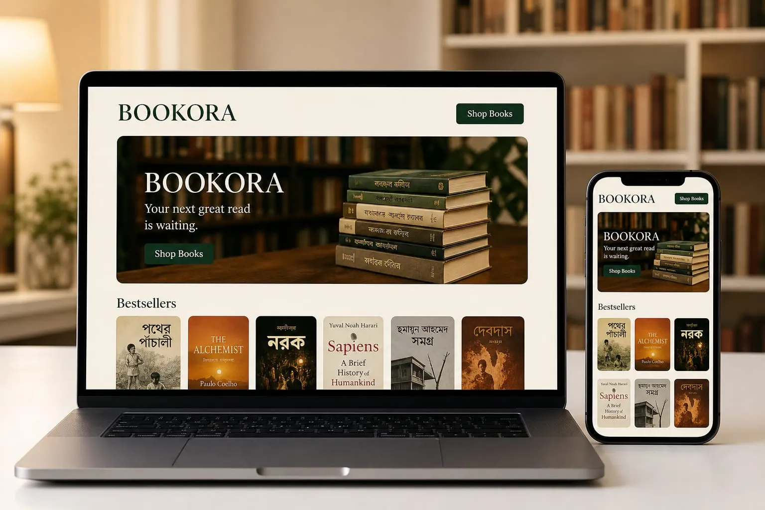 BOOKORA website template preview