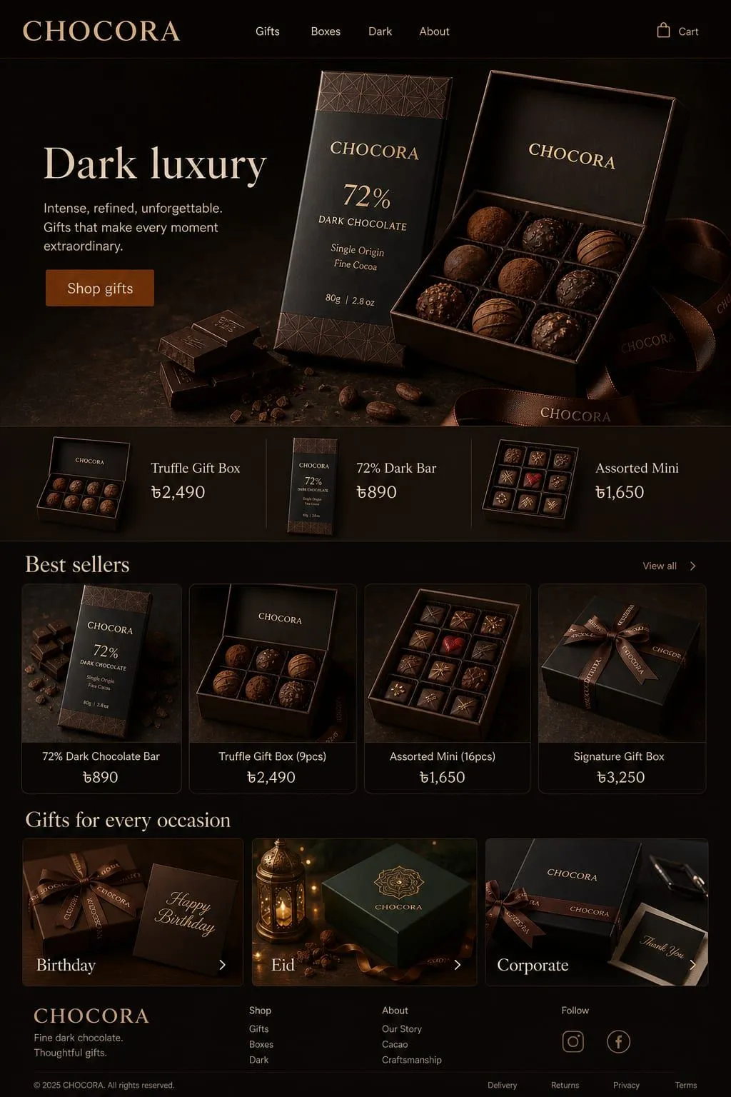 CHOCORA Homepage page
