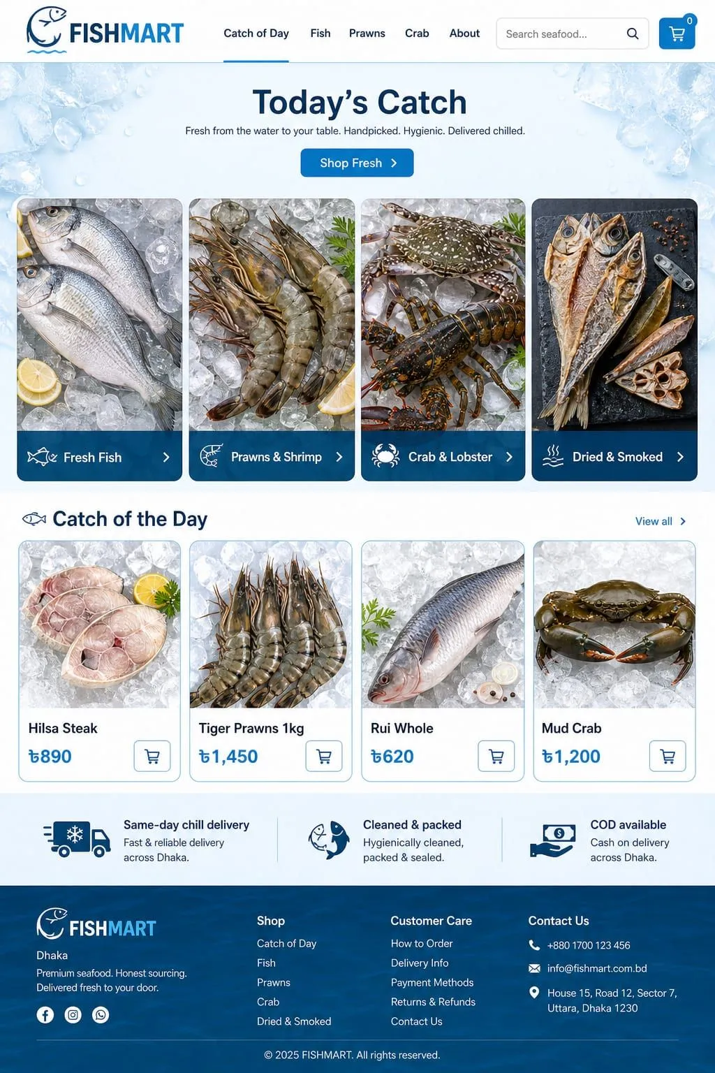 FISHMART Homepage page