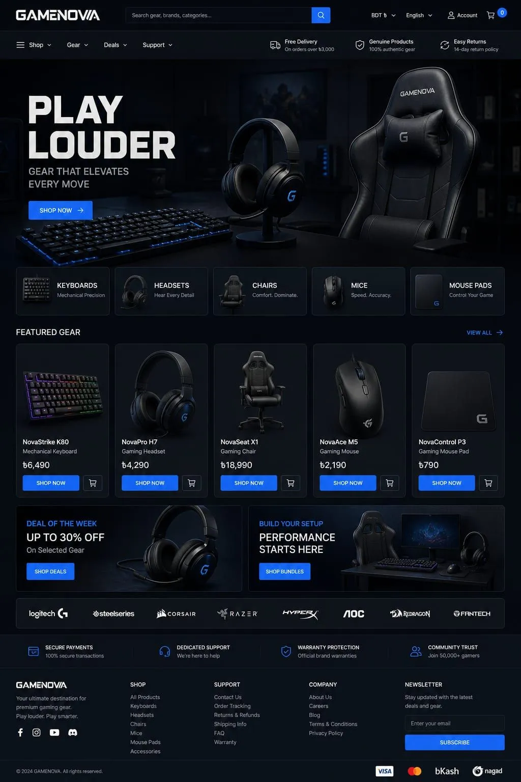 GAMENOVA Homepage page