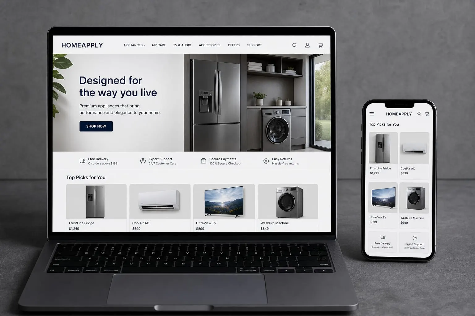 HOMEAPPLY website template preview
